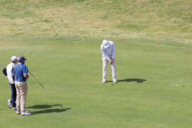 Jugadores en un partido. Campeonato de España Universitario de Golf. Antequera. Abril de 2017