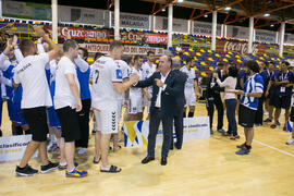Entrega de medallas. Ceremonia de clausura del Campeonato Europeo Universitario de Balonmano. Antequera. Julio de 2017
