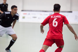Partido Irán contra Alemania. 14º Campeonato del Mundo Universitario de Fútbol Sala 2014 (FUTSAL). Antequera. Julio de 2014
