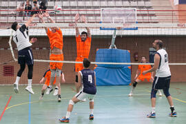 Partido masculino Universidad de Málaga - Universidad de Vigo. Campeonato de España Universitario de Voleibol. Complejo Polideportivo Universitario. Abril de 2018
