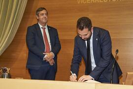 Toma de posesión de Nicolás Fernández Pérez como nuevo Coordinador de Protocolo y Dinamización Universitaria de la Universidad de Málaga. Edificio del Rectorado. Abril de 2024