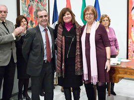 Toma de posesión de nuevos catedráticos y profesores titulares de la Universidad de Málaga. Edificio del Rectorado. Enero de 2010