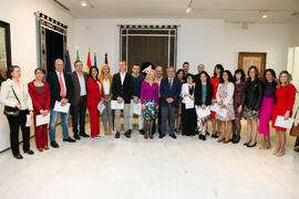 Foto de grupo tras la toma de posesión de nuevo funcionariado de la Escala Administrativa. Edificio del Rectorado. Marzo de 2019