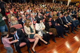 Asistentes a la toma de posesión del nuevo Consejo de Dirección de la Universidad de Málaga. Edificio del Rectorado.  Febrero de 2020