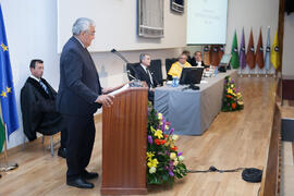 Antonio Ramírez de Arellano en la Apertura del Curso Académico 2015/2016 de la Universidad de Málaga. Paraninfo. Septiembre de 2015