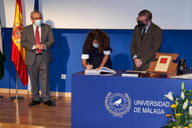 Toma de posesión de Verónica De Miguel Luken como nueva profesora titular del Área de Sociología de la Universidad de Málaga. Paraninfo. Diciembre de 2021