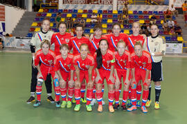 Jugadoras de Rusia. Partido Portugal contra Rusia. 14º Campeonato del Mundo Universitario de Fútbol Sala 2014 (FUTSAL). Antequera. Julio de 2014