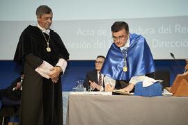 Toma de posesión de Bartolomé Andreo Navarro como nuevo Vicerrector de Ordenación Académica y Profesorado de la Universidad de Málaga. Paraninfo. Marzo de 2024
