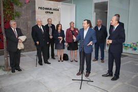 Intervención de José Luis Ruiz Espejo. Inauguración de la plaza Pintor Eugenio Chicano. Málaga. Noviembre de 2016