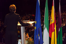 Ponencia de Jessie Jones. Panel de Expertos. 3º Congreso Internacional de Actividad Físico-Deportiva para Mayores de la Universidad de Málaga. Palacio de Ferias y Congresos de Málaga. Marzo de 2009