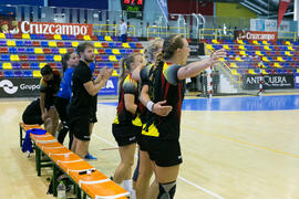 Partido Universidad de Aveiro - Universidad de Colonia. Categoría Femenina. Campeonato Europeo Universitario de Balonmano. Antequera. Julio de 2017