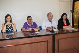 Mesa presidencial. Graduación del alumnado del CIE de la Universidad de Málaga. Centro Internacional de Español. Septiembre de 2015