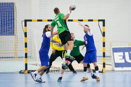 Partido Universidad de Barcelona - Universidad de Rzeszow. Categoría masculina. Campeonato Europeo Universitario de Balonmano. Antequera. Julio de 2017