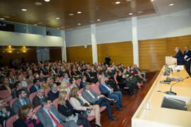 Intervención de José Ángel Narváez en la Toma de Posesión de los nuevos catedráticos de la Universidad de Málaga. Edificio del Rectorado. Febrero de 2018