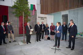 Intervención de José Luis Ruiz Espejo. Inauguración de la plaza Pintor Eugenio Chicano. Málaga. Noviembre de 2016