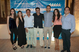 Foto de grupo previa a la cena de gala con motivo del Campeonato del Mundo Universitario de Balonmano. Antequera. Junio de 2016