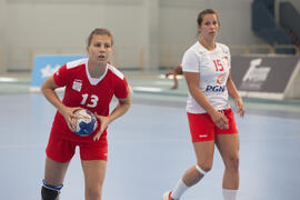 Partido Rusia - Polonia. Categoría femenina. Campeonato del Mundo Universitario de Balonmano. Antequera. Junio de 2016