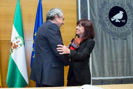 Toma de Posesión de María Isabel Santacruz Cruz como nueva profesora titular del Departamento de Química Inorgánica, Cristalografía, Mineralogía de la Universidad de Málaga. Edificio del Rectorado. Febrero de 2018