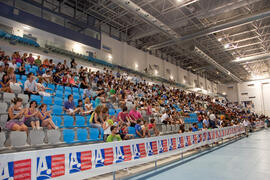 Público asistente a la ceremonia de apertura del IX Campeonato de Europa Universitario de Fútbol Sala. Antequera. Julio de 2013