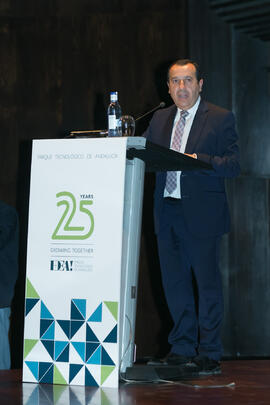 José Luis Ruiz Espejo. Acto del 25 Aniversario del Parque Tecnológico de Andalucía. Palacio de Ferias y Congresos de Málaga. Noviembre de 2017