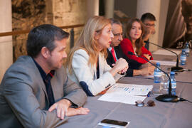 Intervención de María Chantal. Presentación de la XXV edición del Fancine. Edificio del Rectorado. Octubre de 2015