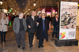 Inauguración de la exposición "La Universidad de Málaga del Siglo XXI".  Calle Larios. Enero de 2017
