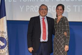Toma de posesión de María Tanagua Barceló Martínez como profesora titular del Área de Traducción e Interpretación (Lengua Francesa) de la Universidad de Málaga. Paraninfo. Diciembre de 2022