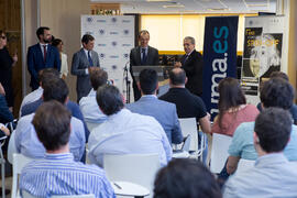 Visita de Pedro Duque, ministro de Ciencia, Innovación y Universidades, al edificio The Green Ray. Campus de Teatinos. Junio de 2018