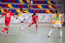 Partido Brasil contra Rusia. 14º Campeonato del Mundo Universitario de Fútbol Sala 2014 (FUTSAL). Antequera. Julio de 2014