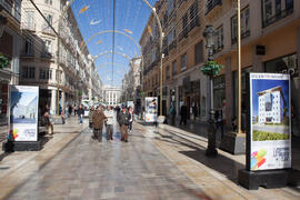 Exposición "La Universidad de Málaga del Siglo XXI". Calle Larios. Enero de 2017