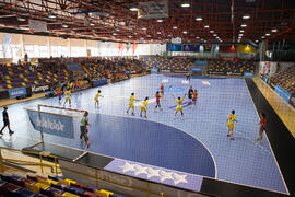 Partido España - Japón. Categoría femenina. Campeonato del Mundo Universitario de Balonmano. Antequera. Junio de 2016