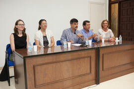 Mesa presidencial. Graduación del alumnado del CIE de la Universidad de Málaga. Centro Internacional de Español. Julio de 2015