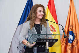 Macarena Parrado. Presentación del Retrato de Honor de D. Eugenio José Luque Domínguez. Facultad de Ciencias Económicas y Empresariales. Junio de 2025