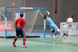 Partido España contra Portugal. 14º Campeonato del Mundo Universitario de Fútbol Sala 2014 (FUTSAL). Antequera. Julio de 2014