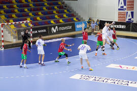 Partido Rusia - Portugal. Categoría masculina. Campeonato del Mundo Universitario de Balonmano. Antequera. Junio de 2016