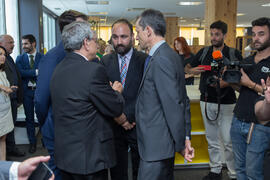 Visita del ministro Pedro Duque al edificio The Green Ray. Campus de Teatinos. Junio de 2018