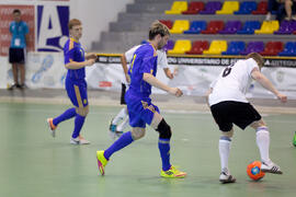 Partido Alemania contra Ucrania. 14º Campeonato del Mundo Universitario de Fútbol Sala 2014 (FUTSAL). Antequera. Julio de 2014