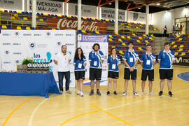 Equipo de voluntarios. Ceremonia de clausura del Campeonato Europeo Universitario de Balonmano. Antequera. Julio de 2017