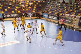 Partido Rusia - España. Categoría masculina. Campeonato del Mundo Universitario de Balonmano. Antequera. Junio de 2016