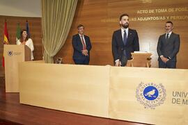 Toma de posesión de Guillermo Sánchez-Archidona Hidalgo como nuevo Vicerrector Adjunto de Desarrollo Estatutario y Relaciones de Empleo de la Universidad de Málaga. Edificio del Rectorado. Abril de 2024