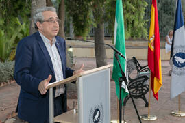 José Ángel Narváez. Homenaje al personal jubilado de la Universidad de Málaga. Jardín Botánico. Junio 2017