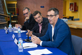 Intervención de Antonio Aguilar. Homenaje a Pablo García Baena y Antonio Garrido. Biblioteca General. Octubre de 2018