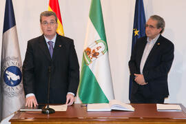 Toma de Posesión de Sixto Sánchez Merino como Subdirector de la Inspección de Servicios de la Universidad de Málaga. Edificio del Rectorado.  Marzo de 2016