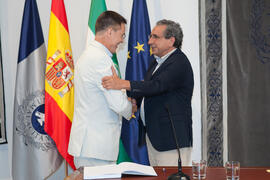 Toma de posesión de Francisco Morales Lomas como nuevo profesor titular de Didáctica de la Lengua y la Literatura de la Universidad de Málaga. Edificio del Rectorado.  Julio de 2016