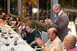 Cena Homenaje a profesores y PAS jubilados de la Facultad de Económicas. Restaurante El Palmeral. Septiembre de 2015