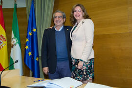 Toma de Posesión de Raquel Barco Moreno como nueva catedrática del Departamento de Ingeniería de Comunicaciones de la Universidad de Málaga. Edificio del Rectorado. Febrero de 2018
