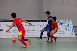 Partido China contra Tailandia. 14º Campeonato del Mundo Universitario de Fútbol Sala 2014 (FUTSAL). Antequera. Julio de 2014