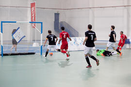 Partido Irán contra Alemania. 14º Campeonato del Mundo Universitario de Fútbol Sala 2014 (FUTSAL). Antequera. Julio de 2014