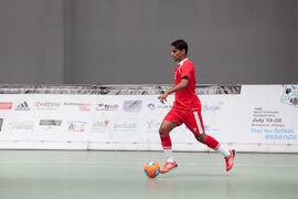 Partido Azerbaiyán contra Omán. 14º Campeonato del Mundo Universitario de Fútbol Sala 2014 (FUTSAL). Antequera. Julio de 2014