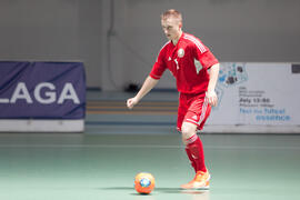 Partido Omán contra Bielorrusia. 14º Campeonato del Mundo Universitario de Fútbol Sala 2014 (FUTSAL). Antequera. Julio de 2014